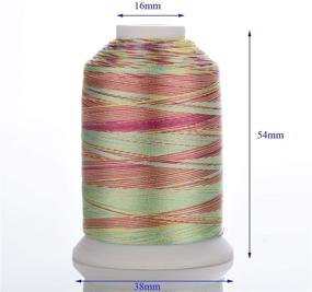 img 1 attached to 🧵 Simthread 6-Color Variegated Polyester Embroidery Thread - 1100 Yards (1000M) - Ideal for Decoration on Babylock, Singer, Brother, Janome, Pfaff, Husqvarna Embroidery and Sewing Machines - Festival Series