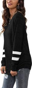 img 2 attached to 👚 Geifa Women's Crewneck Color Block Sweatshirt: Stylish Long Sleeve Tunic Top