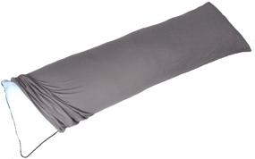 img 2 attached to 💤 Soft Gray Stretch Jersey Body Pillow Cover - Modal Rayon Spandex 180 Gram, Oversize Bag Style Pillow Cover 20x60 Inches - Perfect Fit for 20x54 Inches Body or Pregnancy Pillows, Even Softer Than Cotton
