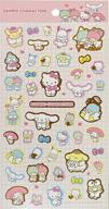 kawaiilab sanrio characters pet sticker seal: 1 sheet with 45 pieces - decorative scrapbooking supplies and stationery logo