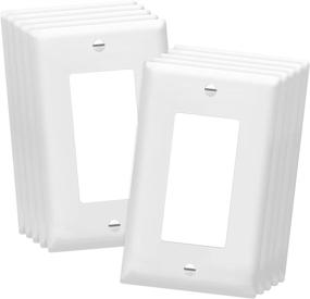 img 4 attached to 🔌 ENERLITES Decorator Wall Plate, 1-Gang 4.50" x 2.76", Unbreakable Polycarbonate Thermoplastic, 8831-W-10PCS, White (10 Pack), UL Listed