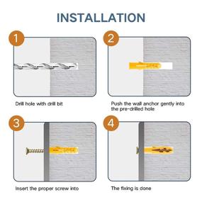 img 1 attached to ZIPCCI 232Pcs Drywall Anchors Plastic