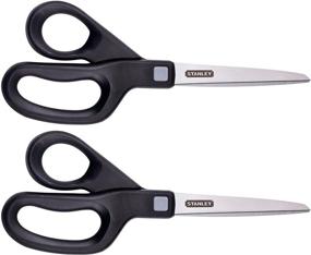 img 4 attached to 🔪 2-Pack of Stanley 8-Inch All-Purpose Scissors in Black (SCI8ST-2PK)