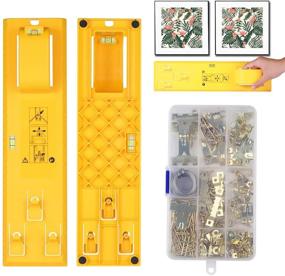 img 4 attached to 🖼️ Heavy Duty Picture Hanging Kit with 238 Pieces - Picture Frame Hanger Tool including Hanging Wire, Hooks, Nails, and Wall Hanger Level