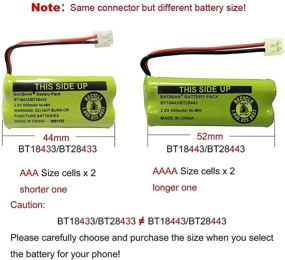 img 1 attached to 🔋 Высококачественные батареи для беспроводного телефона BAOBIAN для моделей AT&T/Lucent - перезаряжаемые и совместимые с BT-18433/342, BT-28433/342, BT-6010, BT-8000/001, BT-8300 и Empire CPH-515D (набор из 2)