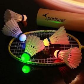 img 2 attached to 🏸 Sportneer LED Badminton Shuttlecocks: Illuminate Your Game with 360° Lighting Birdies!