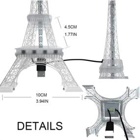 img 2 attached to 🗼 BTF-LIGHTING USB 5V Romance Eiffel Tower Night Light with Color Changing 48 LED WS2812B RGB Mini Lamp - Perfect Birthday Gift for Dreamy Ambiance