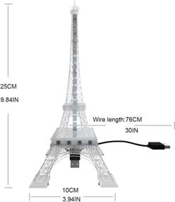 img 3 attached to 🗼 BTF-LIGHTING USB 5V Romance Eiffel Tower Night Light with Color Changing 48 LED WS2812B RGB Mini Lamp - Perfect Birthday Gift for Dreamy Ambiance