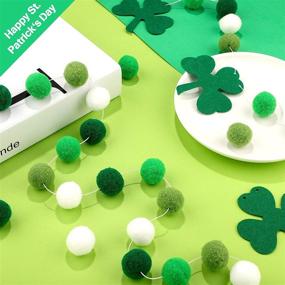 img 2 attached to 🍀 3-Piece Pom Pom Garlands: Festive St. Patrick's Day Decorations For Irish Party & Home