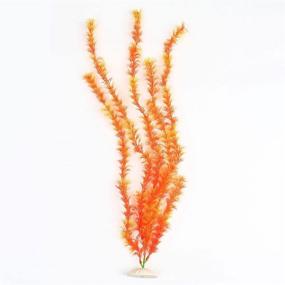 img 1 attached to Uxcell Plastic Decor Underwater Orange