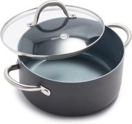 greenpan lima healthy ceramic nonstick 🍳 casserole/stockpot/pot, 5qt: premium gray cookware for healthier cooking logo