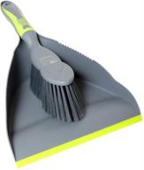 🧹 elitra handy dustpan and brush set - convenient cleaning solution for home and kitchen floors - gray green (1 pack) logo
