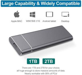 img 1 attached to Высокоскоростной портативный внешний жесткий диск Gold на 2 ТБ для Mac, ПК, ноутбука и MacBook - совместим с USB3.1