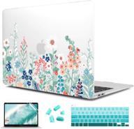 🌸 stylish cisoo matte frosted hard shell case for new macbook pro 13 inch 2020 release - a2251 a2289 a2338 - with flower pattern, keyboard cover & screen protector logo