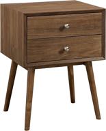 🌙 optimized modway dispatch nightstand in twin size with walnut finish логотип