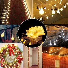 img 1 attached to 🎉 YoTelim Warm White Battery Operated Globe String Lights - Waterproof 2 Pack, 19.7FT 40 LED Fairy Globe String Light with 8 Modes, Remote Control - Ideal for Home, Party, Christmas, Wedding, Garden Decoration