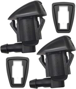 img 1 attached to 🚗 Set of 2 Front Windshield Washer Wiper Spray Nozzles for Chevrolet Malibu 2008-2012, Corolla 2005-2012, Tundra 2000-2006, Pontiac G6 2005-2010, and Saturn Aura 2007-2009