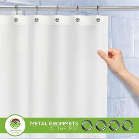 img 1 attached to Upgrade Your Shower Experience with the Clean Healthy Living Premium PEVA White Shower Curtain Liner - 70 X 71 in. Long