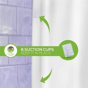 img 3 attached to Upgrade Your Shower Experience with the Clean Healthy Living Premium PEVA White Shower Curtain Liner - 70 X 71 in. Long