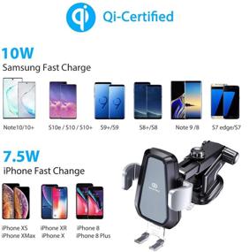 img 2 attached to DesertWest Wireless Car Charger Mount: Auto Clamping Sensor, Qi Fast Charging, Universal Cell Phone Holder Compatible with iPhone, Samsung Galaxy, Huawei, LG, and More