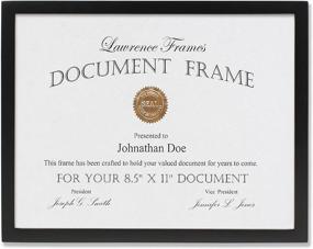 img 4 attached to Lawrence Frames Gallery Collection: Black 🖼️ Wood Certificate Picture Frame, 8-1/2 x 11-Inch