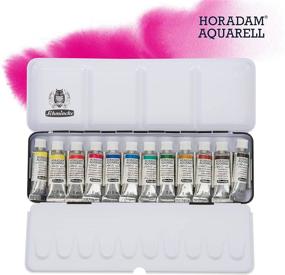 img 2 attached to Schmincke Horadam Aquarell 5ml Paint Tube Metal Set - Vibrant Set of 12 Colors for Artists