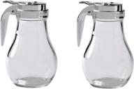 🍯 pack of 2 thunder group gltwsy014 syrup dispensers with cast zinc tops, 14-ounce logo
