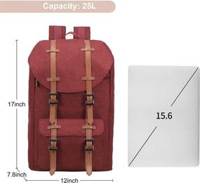 img 3 attached to 🎒 LOVEVOOK Vintage Backpack Computer Classic: Timeless Elegance with Modern Functionality