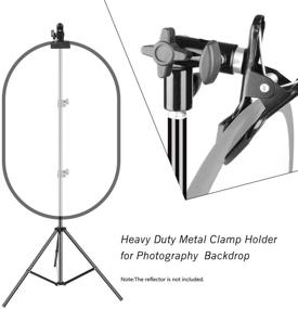 img 3 attached to EMART Photography Reflector Clamp and Stand Kit with 5/8&#34; Attachment, Heavy Duty Metal Holder for Photo Video Studio Light Stand, Mount Bracket with Umbrella Reflector Holder, 8.5 ft Stand Included