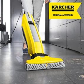 img 2 attached to 🧼 Efficient Karcher FC Stone Microfiber Floor Cleaner Rollers - Black, 2-Piece Set