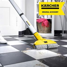 img 1 attached to 🧼 Efficient Karcher FC Stone Microfiber Floor Cleaner Rollers - Black, 2-Piece Set