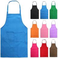 👨 hmilydyk stripe chef apron with pocket - durable kitchen and cooking apron логотип