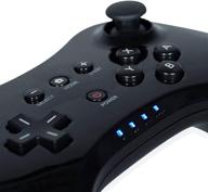 🎮 black qumox 2x wireless classic pro controller gamepad joypad remote for nintendo wii u pro logo