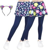 👧 zukocert footless leggings set for girls: stretchy, comfortable and stylish - 9 set1 150 logo