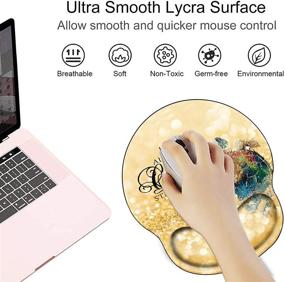 img 2 attached to 🐢 Bible Mouse Pad with Gel Wrist Support, Ergonomic Computer Gaming Mousepad with Turtle Wrist Rest, Laptop Office Work Mouse pad with Wrist Cushion for Women, Men, Kids