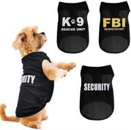 👕 soft & breathable black mesh dog shirt - 3 pack: classic print tank top, summer & fashionable puppy shirt for small & medium dogs logo