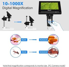 img 2 attached to 🔬 Dcorn Coin Microscope - 4.3 Inch LCD Digital Microscope with 10X-1000X Magnification and 32GB TF Card - Perfect for Coin Observation, PCB Soldering, and Windows Compatibility