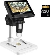 🔬 dcorn coin microscope - 4.3 inch lcd digital microscope with 10x-1000x magnification and 32gb tf card - perfect for coin observation, pcb soldering, and windows compatibility logo