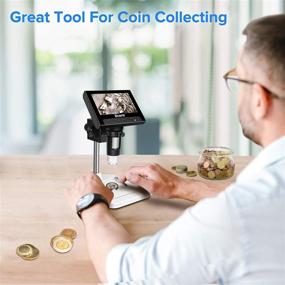 img 3 attached to 🔬 Dcorn Coin Microscope - 4.3 Inch LCD Digital Microscope with 10X-1000X Magnification and 32GB TF Card - Perfect for Coin Observation, PCB Soldering, and Windows Compatibility