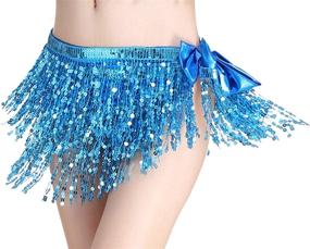 img 4 attached to 👗 Irresistible Aivtalk Women Wrap Skirt: Sparkling Belly Dance Hip Scarf for Mesmerizing Gypsy Belt Costumes