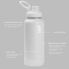 img 2 attached to 🥤 Takeya Actives 24oz Arctic Insulated Stainless Steel Water Bottle with Straw Lid