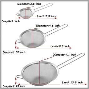 img 3 attached to Stainless Strainers Kitchen Colander Vegetable