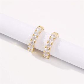 img 1 attached to 💎 Girls' Jewelry: Elegant Yellow Zirconia Earrings Set in Lalynnly Design