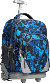img 4 attached to WEISHENGDA Wheeled Rolling Backpack Students Backpacks