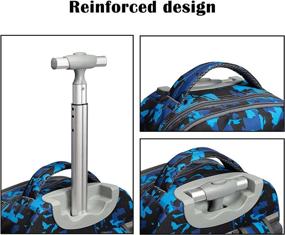 img 1 attached to WEISHENGDA Wheeled Rolling Backpack Students Backpacks