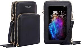 img 4 attached to 📱 Large Touch Screen Crossbody Phone Purse for Women with Convenient Dual Straps - Ideal Cellphone Bag