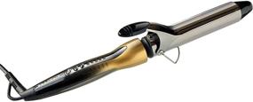 img 1 attached to 💇 Titanium Hair Curler Wand Styler - MIRACOMB with 5 Temperature Settings, 1.25+ Inch Large Barrel, Cool Touch Tip & Auto Shut Off - Create Stunning Big Curls & Waves (Gold)