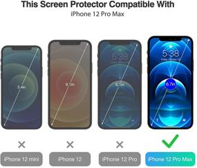 img 3 attached to Luckymore iPhone 12 Pro Max Screen Protector, 6.7-inch 📱 Tempered Glass - 3 Pack, Compatible with iPhone 12 Pro Max
