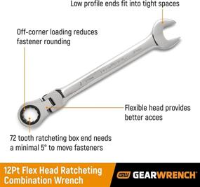 img 4 attached to 🔧 Enhanced Flex Head Combination Ratcheting Wrench by GEARWRENCH