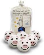 🐷 friendsheep wool dryer balls 6 pack xl organic premium reusable cruelty free handmade fair trade | lint-free fabric softener | adorable pig - piggy band design logo